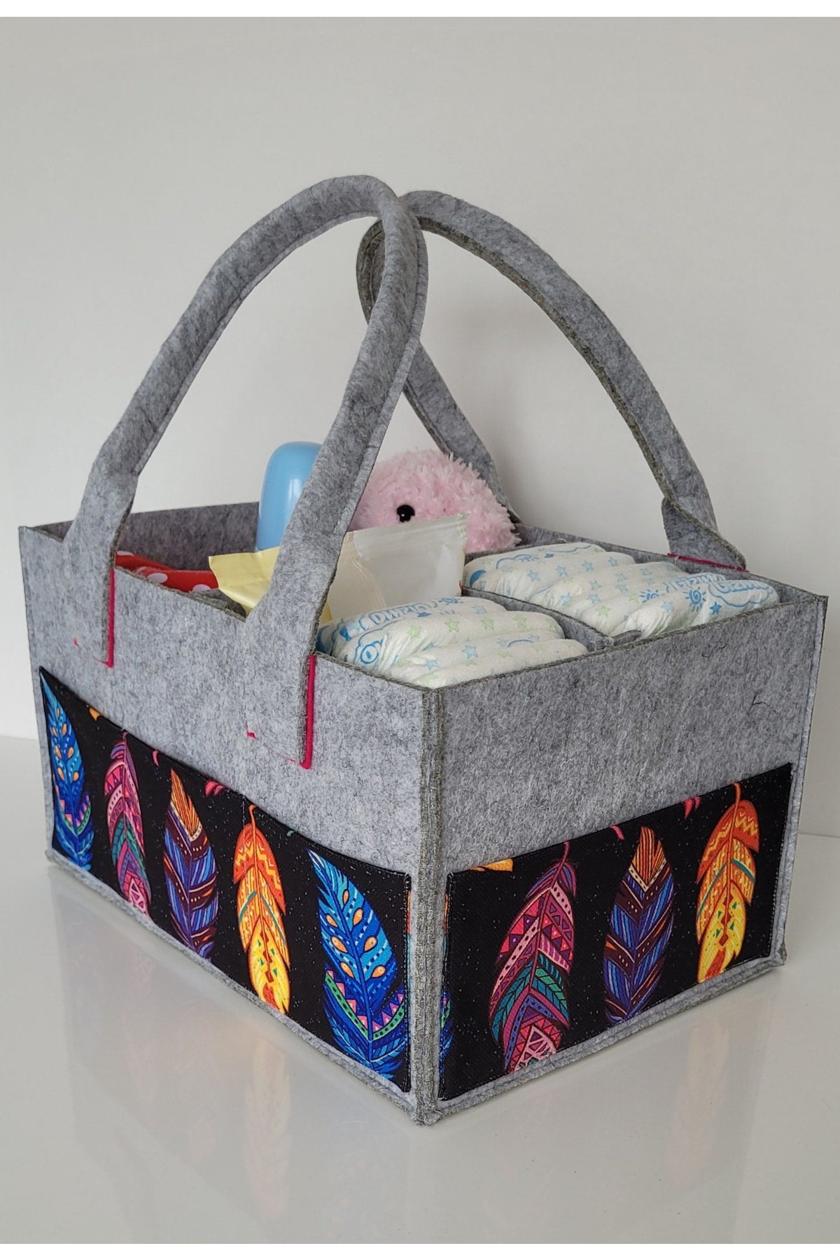 Handmade Multi-Purpose Felt Mother Baby Care And Organizer Bag Functional Organizer