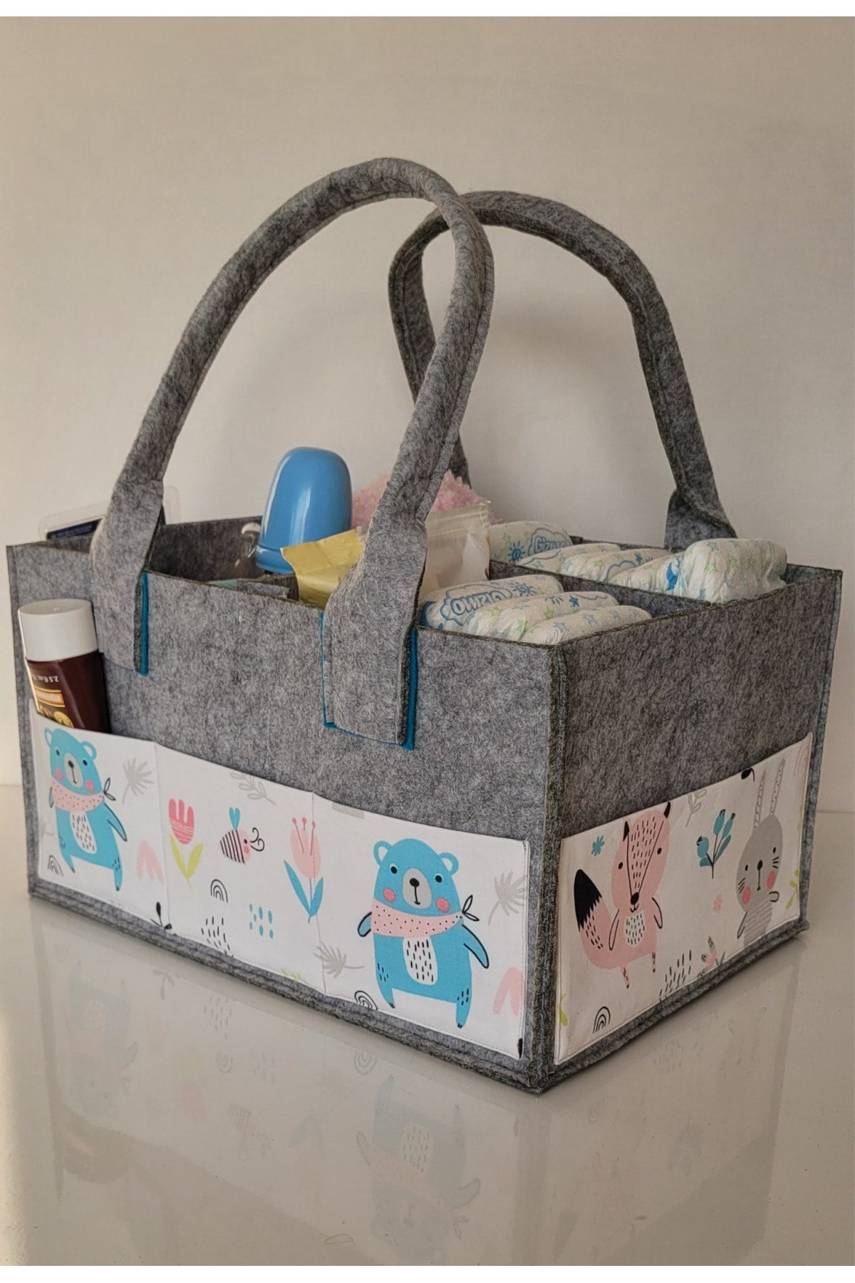 Handmade Multi-Purpose Felt Mother Baby Care And Organizer Bag Functional Organizer