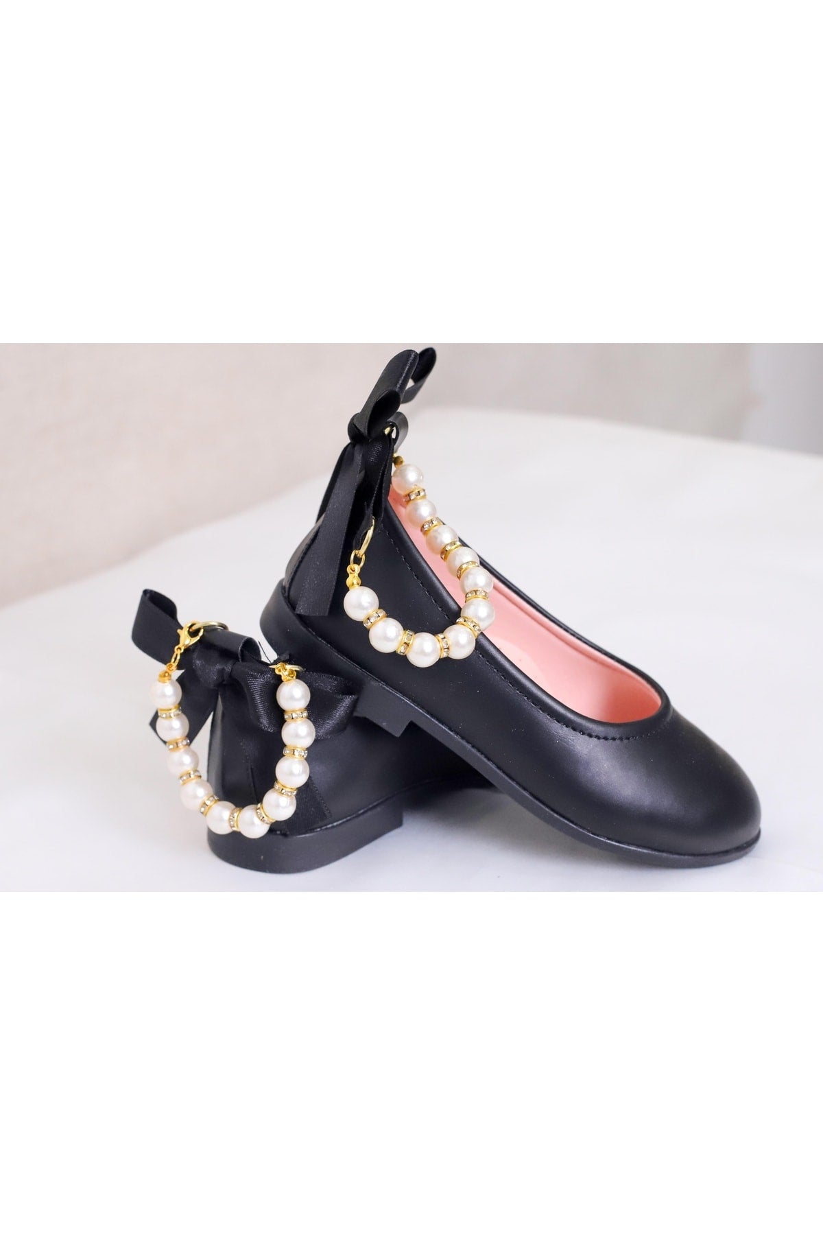 Pearl Ankle Girls Baby Flats