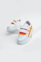 Kids Gray Orange Sneakers Kids Shoes