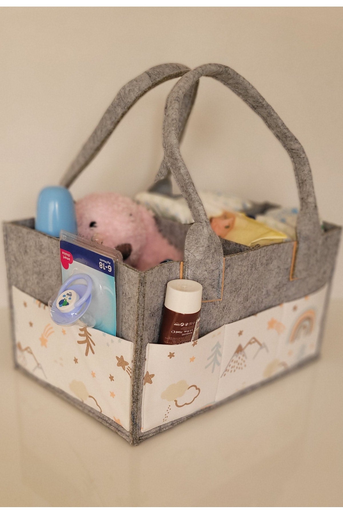 Handmade Multi-Purpose Felt Mother Baby Care And Organizer Bag Functional Organizer