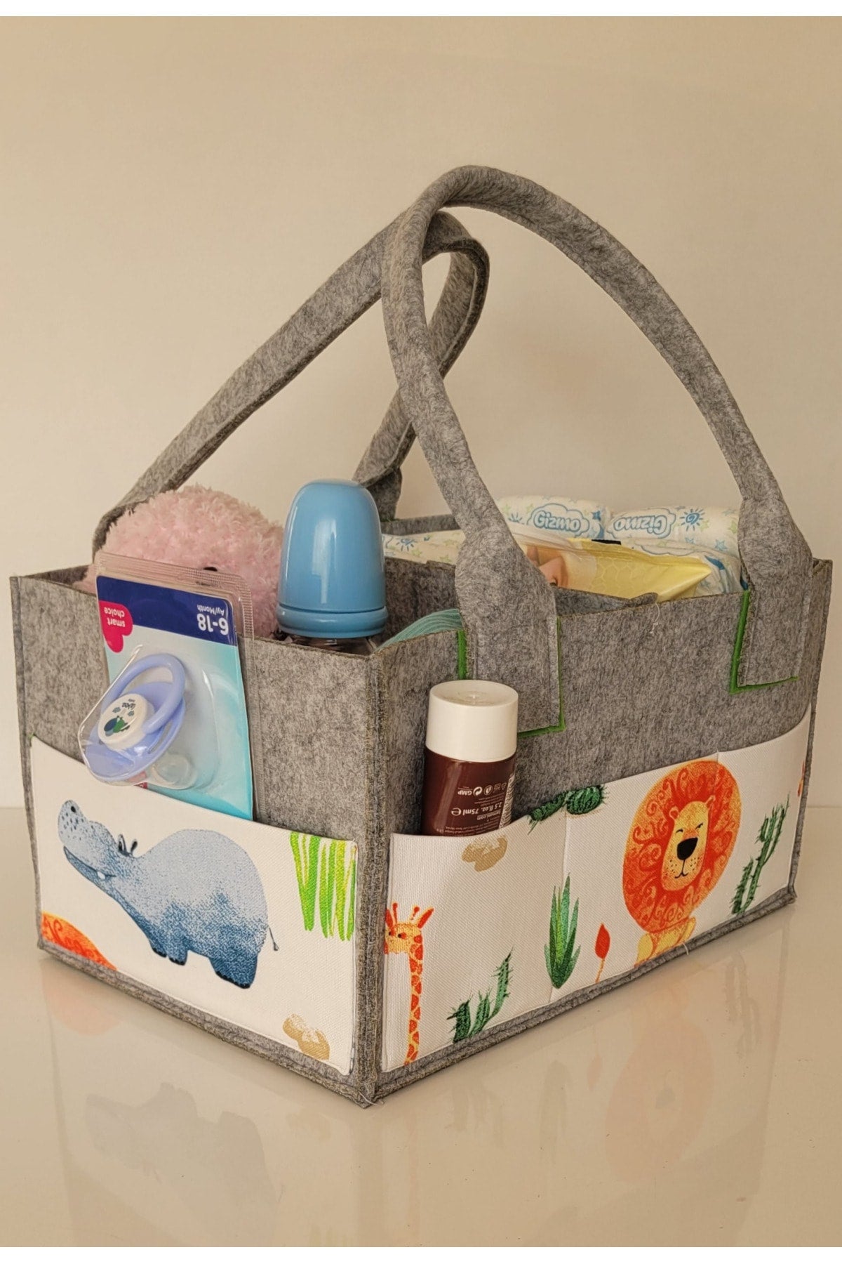 Handmade Multi-Purpose Felt Mother Baby Care And Organizer Bag Functional Organizer