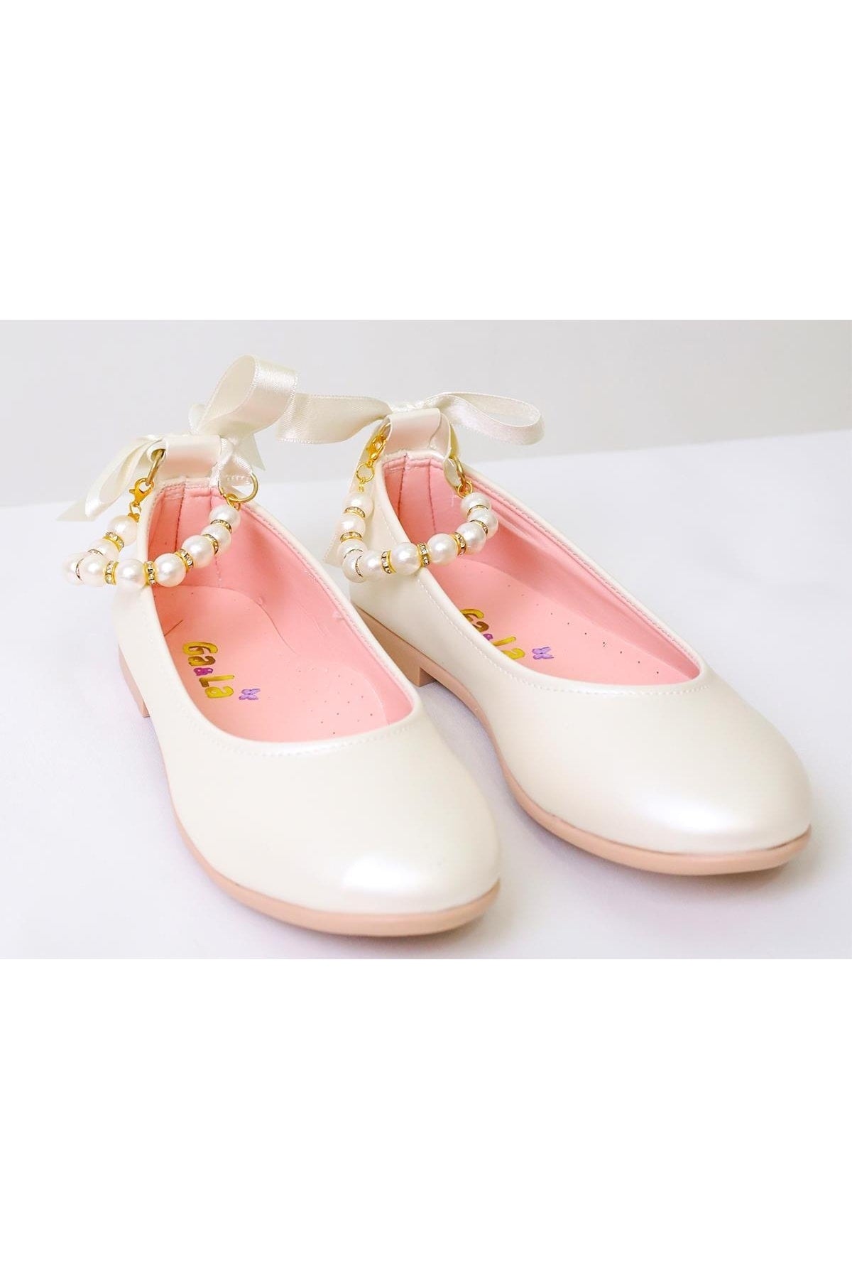 Pearl Ankle Girls Baby Flats