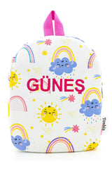 [ We Write Any Name You Want ] Happy Sky 0-8 Years Old Child Backpack, Kindergarten-Nursery Bag