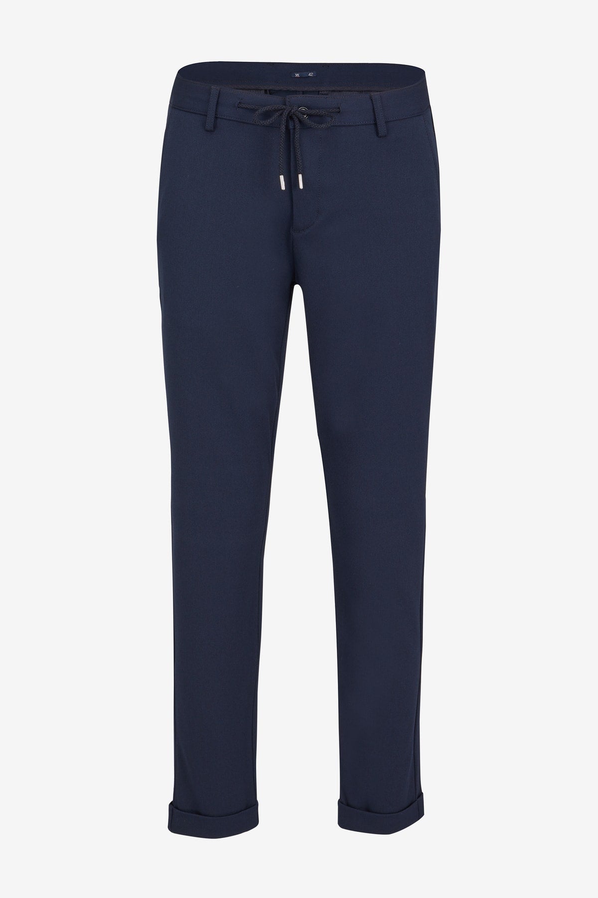 Dark Navy Blue Chino Lace-up Sport Trousers