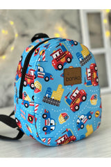 Blue Vehicles Nursery And Preschool Kids Backpack