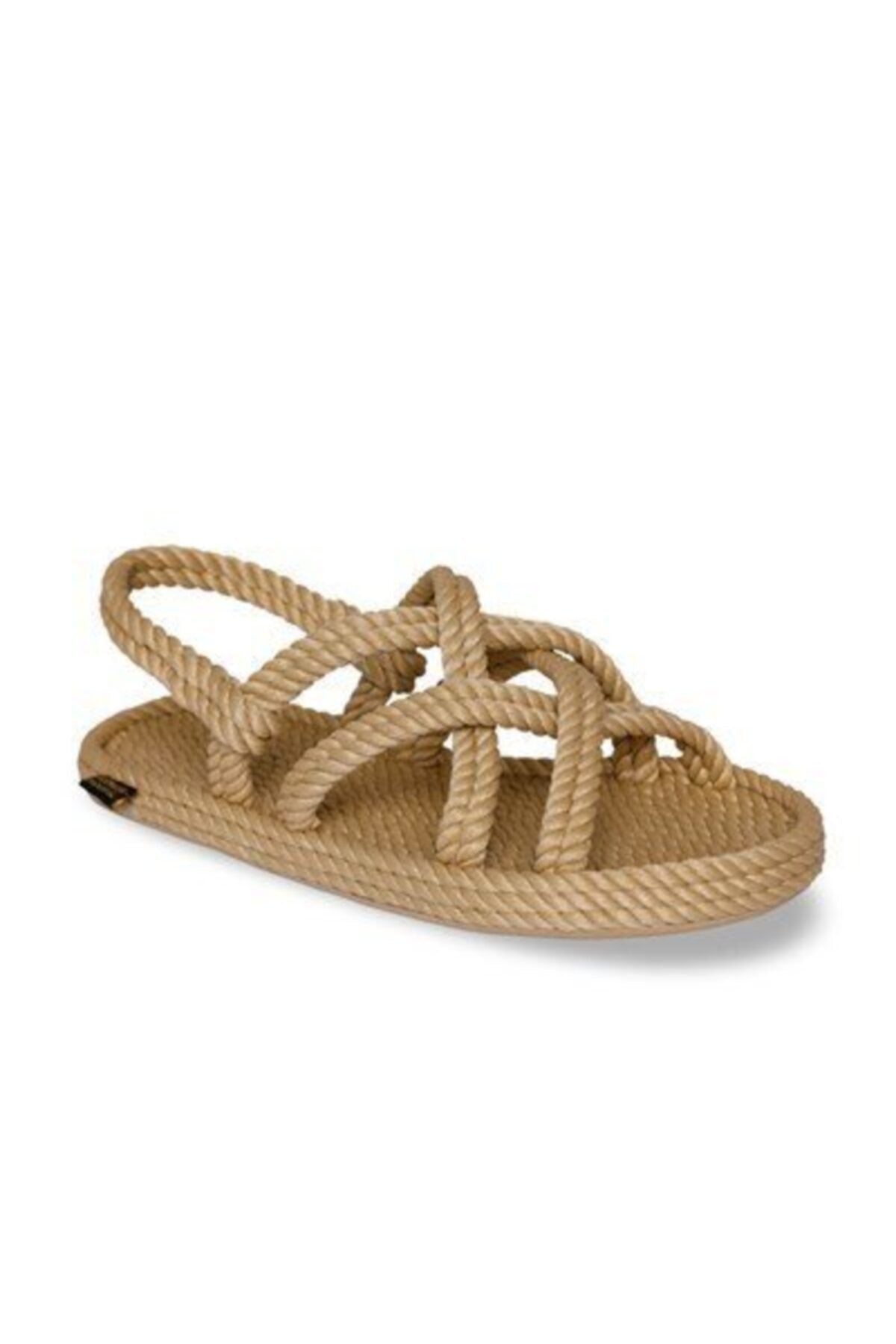 Bodrum Rubber Sole Women's Rope & Rope Sandals - Beige