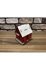 Decorative House Wooden Piggy Bank