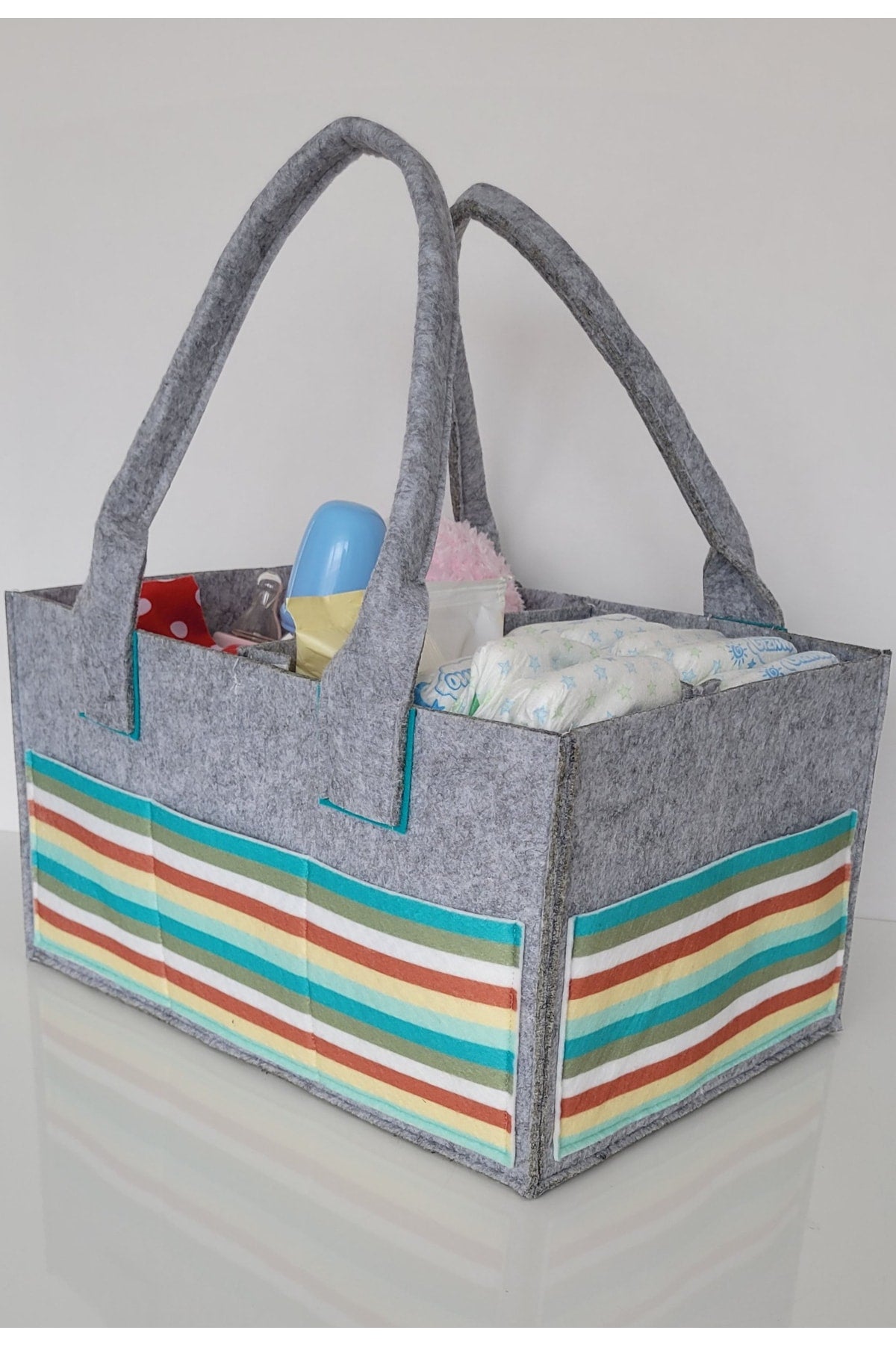 Handmade Multi-Purpose Felt Mother Baby Care And Organizer Bag Functional Organizer