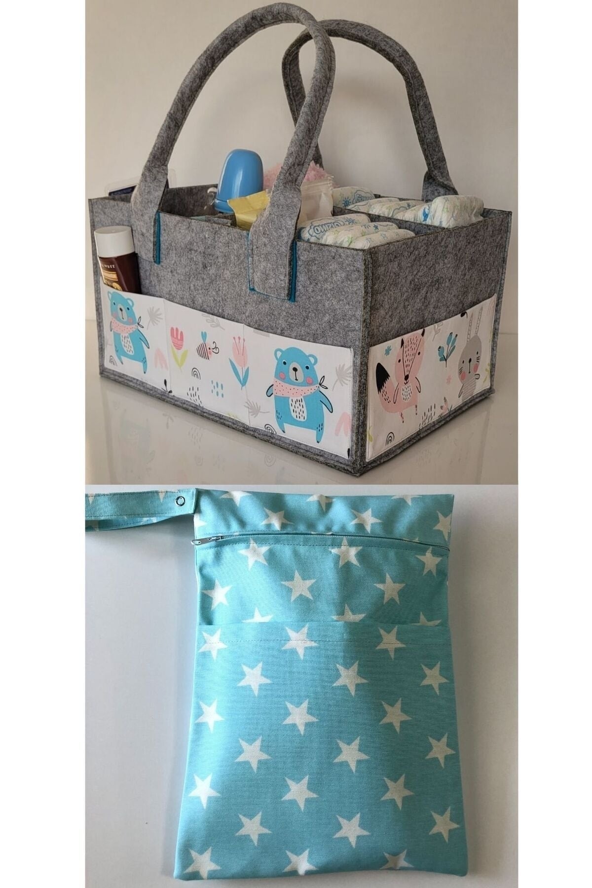 HANDMADE ORGANIZING AND HANGING FUNCTIONAL BABY BAG SET