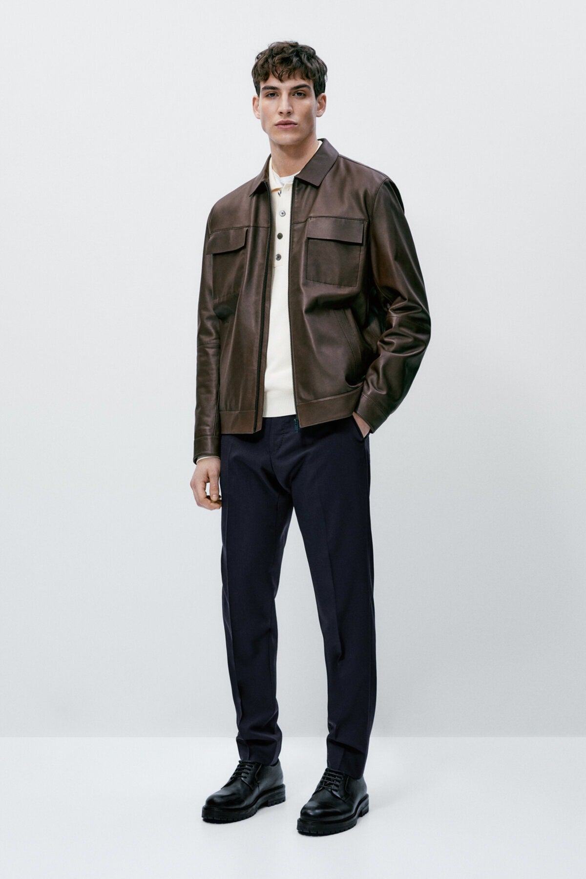 Pocket Nappa Leather Jacket