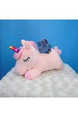 Imported Fabric Cute Star Wings Horned Unicorn Figure Plush Toy Play & Sleep Companion 28 Cm.