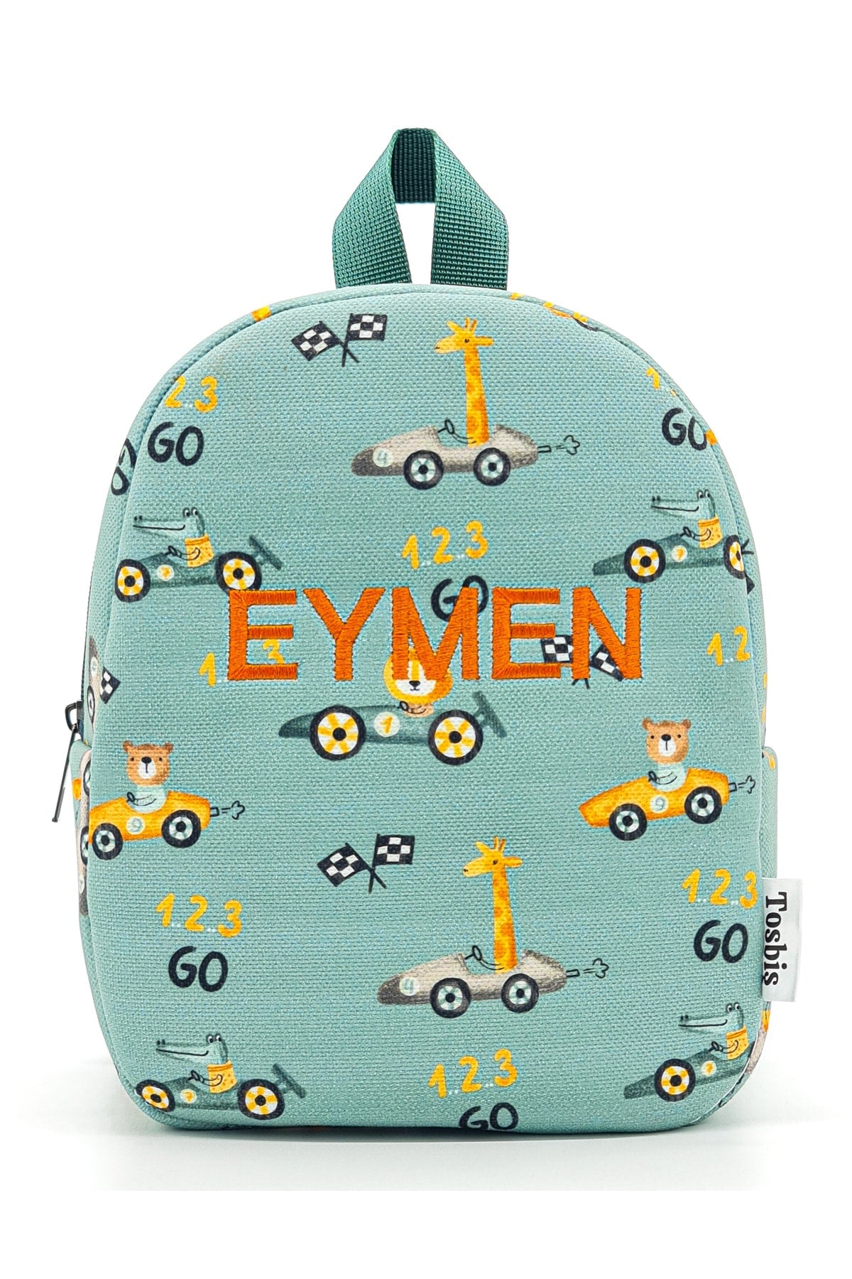 We Write The Name You Want ] Race Car 0-8 Years Child Backpack, Kindergarten-Nursery Bag