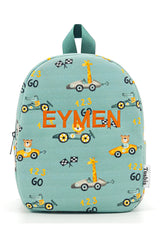 We Write The Name You Want ] Race Car 0-8 Years Child Backpack, Kindergarten-Nursery Bag