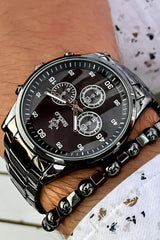 Steel Waterproof Men's Wristwatch