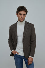 Brown Air Herringbone Jacket