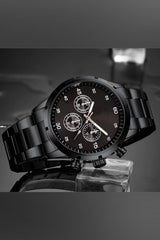 Steel Band Waterproof Men's Wristwatch