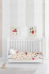 Holiday 100% Cotton Satin Baby Duvet Cover Set