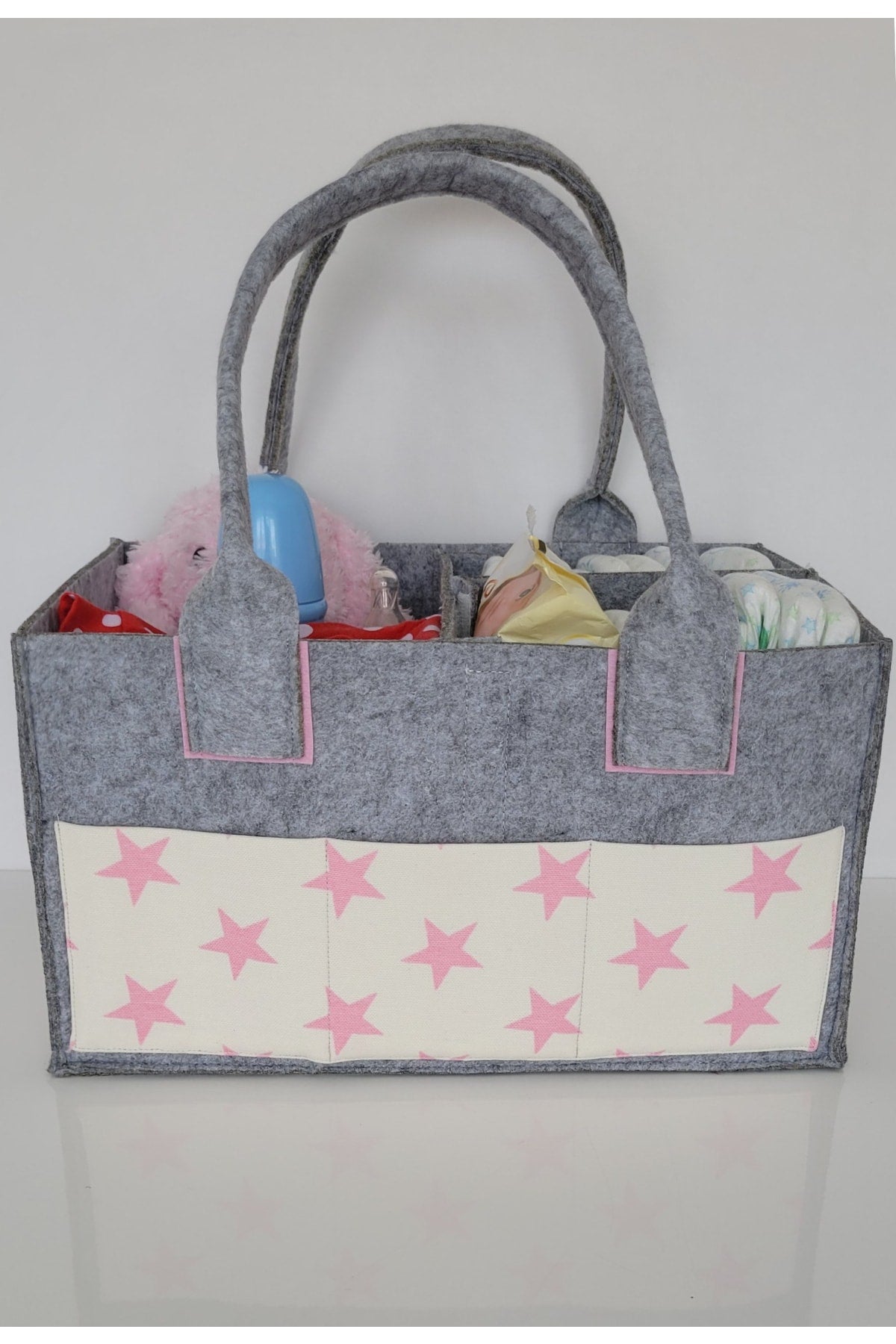 Handmade Multi-Purpose Felt Mother Baby Care And Organizer Bag Functional Organizer With Lid