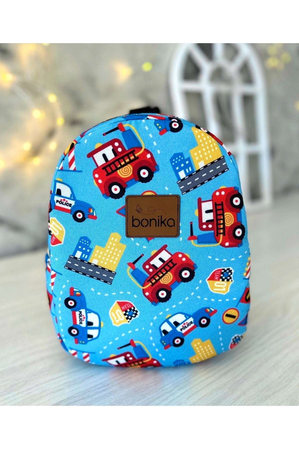 Blue Vehicles Nursery And Preschool Kids Backpack