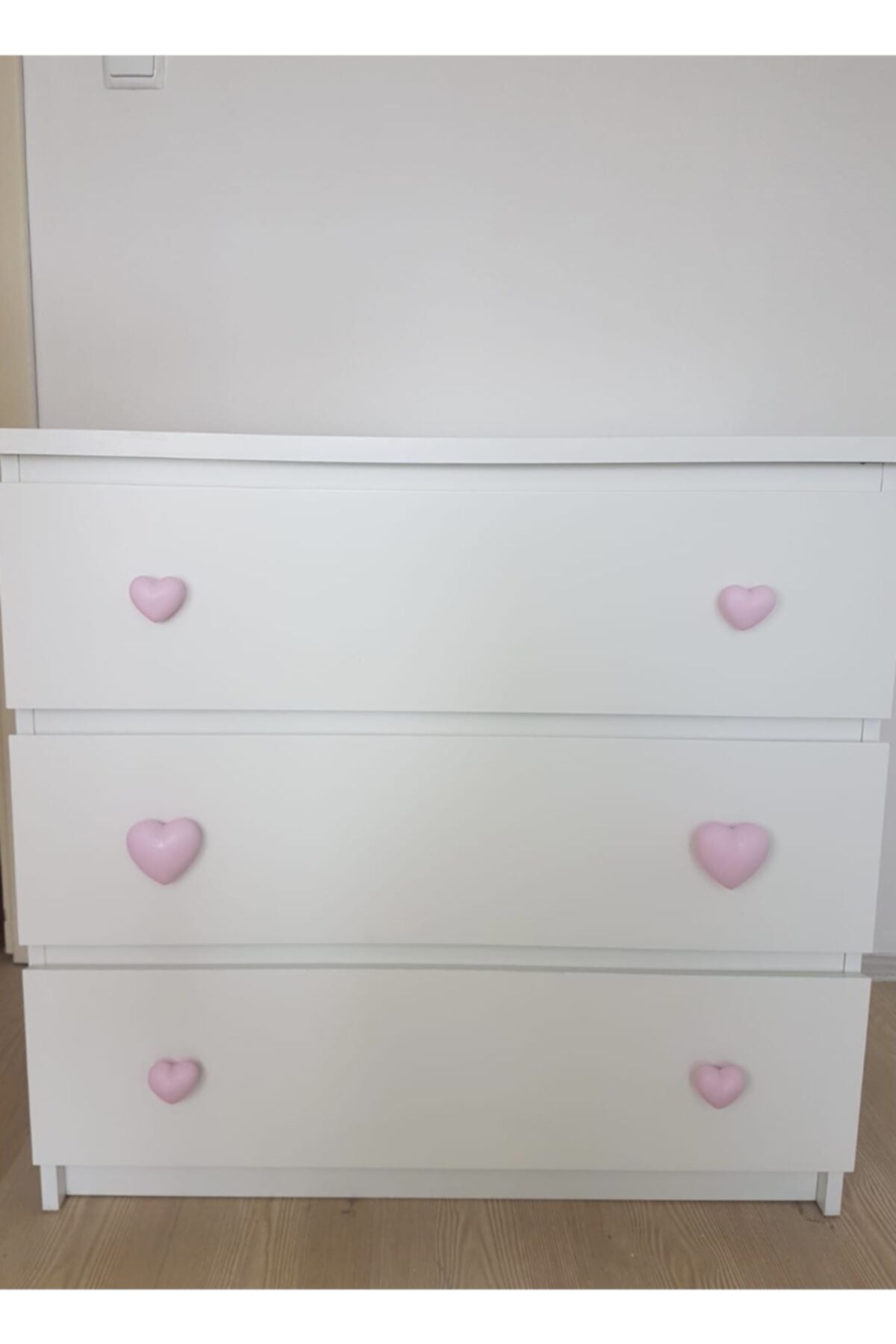 Small Light Pink Chubby Heart Handle- Width 4.5 Cm Length 4.5 Cm Baby Kids Teen Room Cabinet Furniture Handle