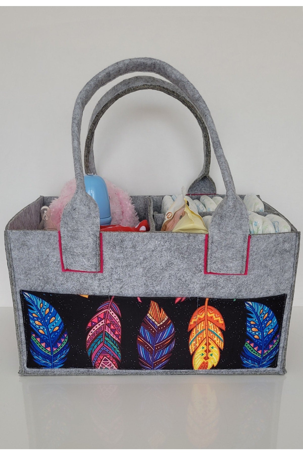 Handmade Multi-Purpose Felt Mother Baby Care And Organizer Bag Functional Organizer