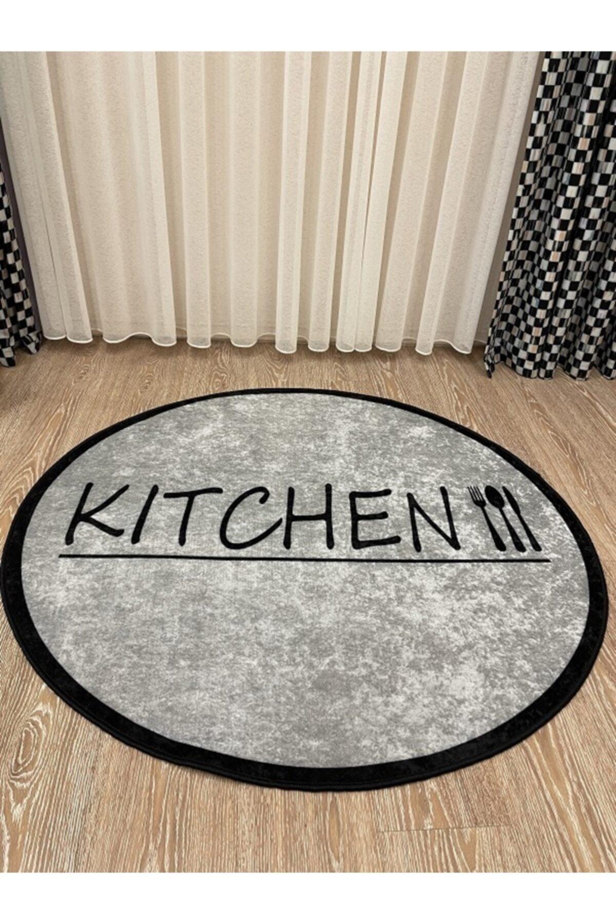 Latex Leather Base Round Kitchen Rug - Swordslife