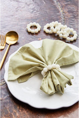 6 Pack Green Cotton Fabric Serving Napkin - Swordslife