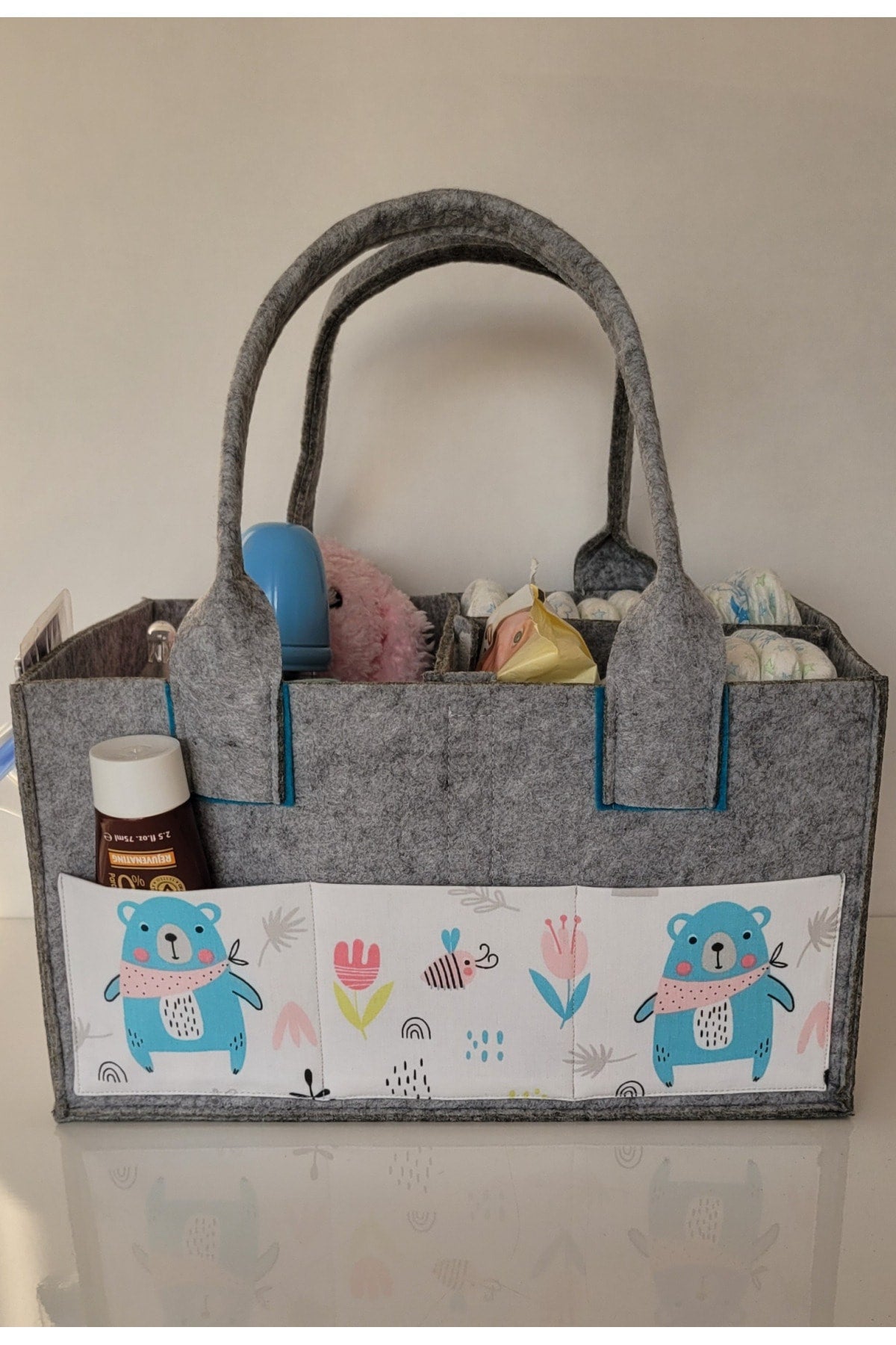 Handmade Multi-Purpose Felt Mother Baby Care And Organizer Bag Functional Organizer