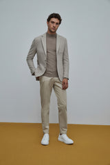 Beige Air Herringbone Jacket