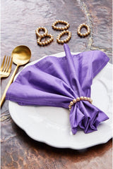 Set of 6 Purple Cotton Fabric Serving Napkin - Swordslife