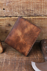 Men's Genuine Leather Handmade Leather Wallet