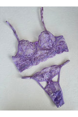 Lilac Underwire Bra Set - Swordslife