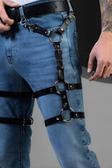 Men's Belt And Leg Accessory, Style Men's Belt With Leather Bag Special For Your Name