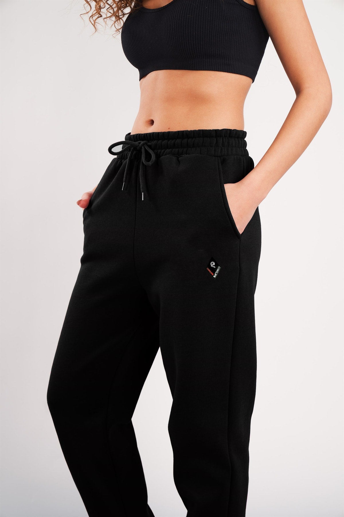 Unisex 2ip Knitted Fabric Tracksuit Bottom