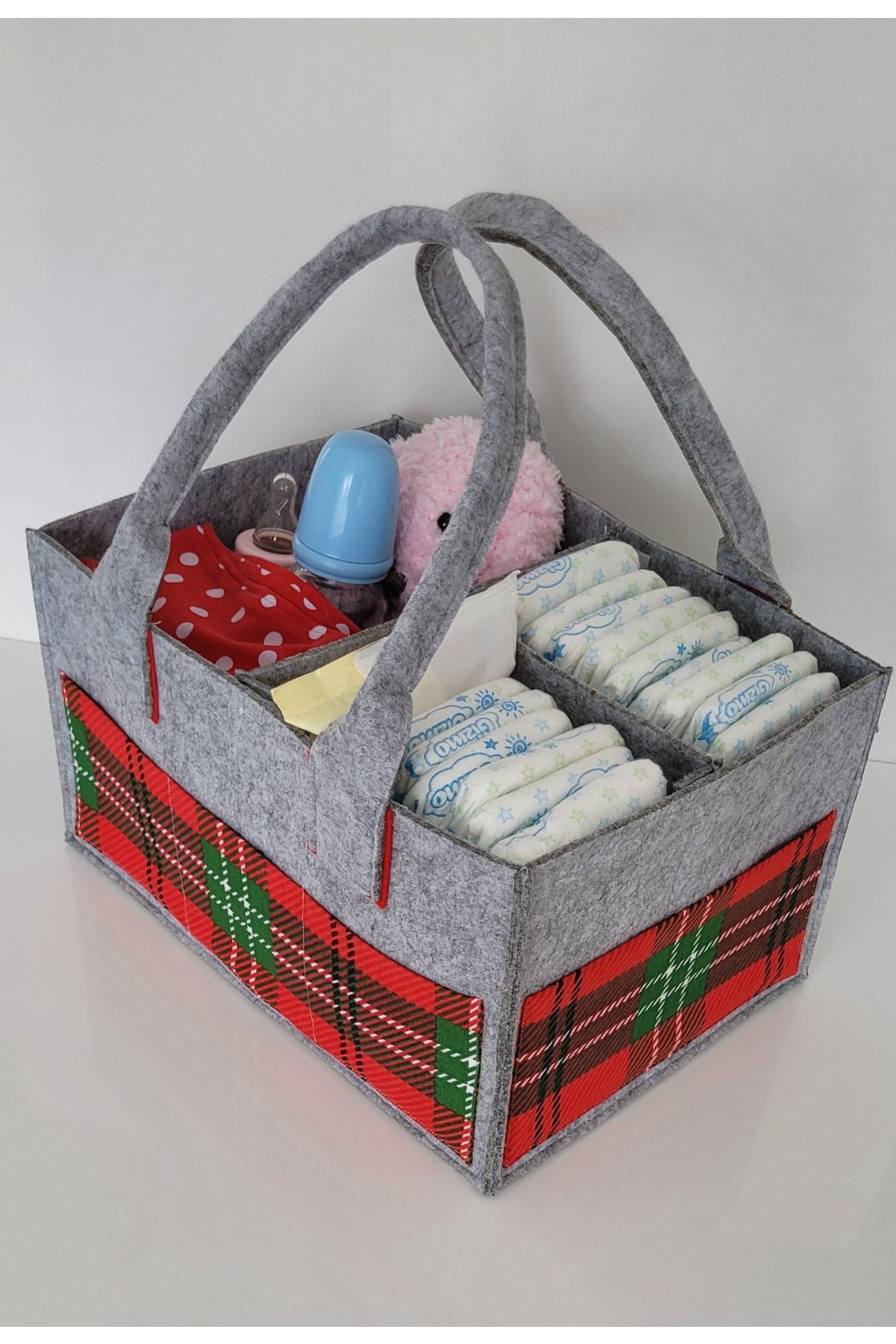 Handmade Multi-Purpose Felt Mother Baby Care And Organizer Bag Functional Organizer With Lid