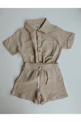 Organic Muslin Shirt Shorts Baby Set