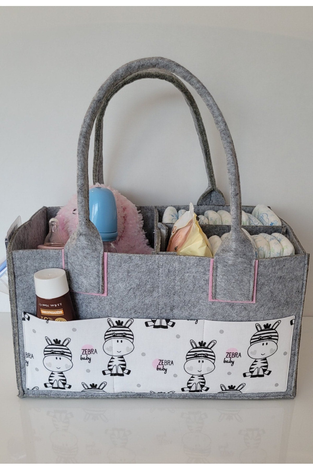 Handmade Multi-Purpose Felt Mother Baby Care And Organizer Bag Functional Organizer