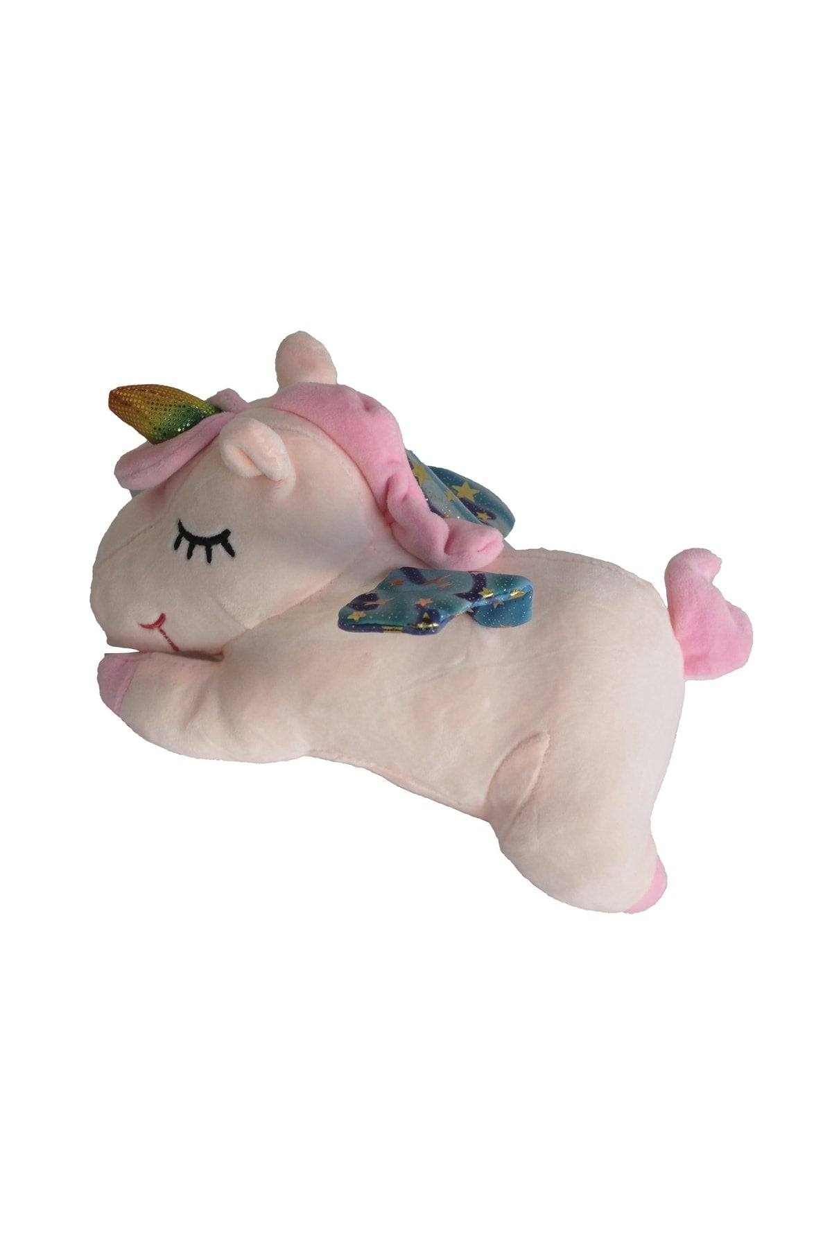 Imported Fabric Cute Star Wings Horned Unicorn Figure Plush Toy Play & Sleep Companion 28 Cm.