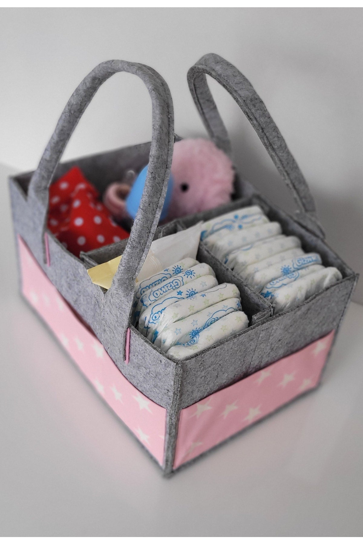 Handmade Multi-Purpose Felt Mother Baby Care And Organizer Bag Functional Organizer With Lid