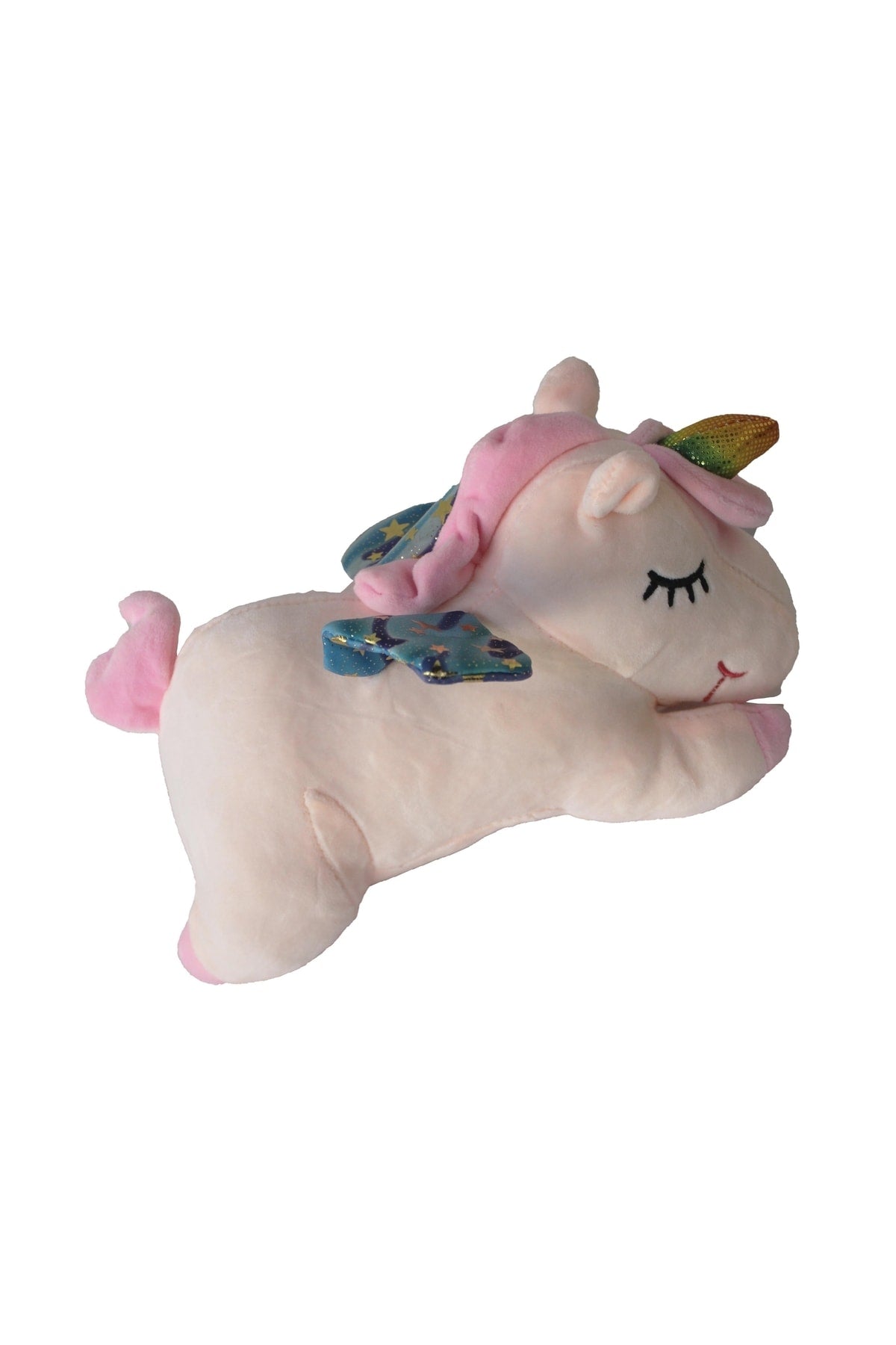 Imported Fabric Cute Star Wings Horned Unicorn Figure Plush Toy Play & Sleep Companion 28 Cm.