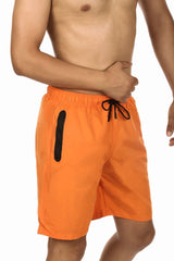 Men's Orange Two Pocket Marine Shorts