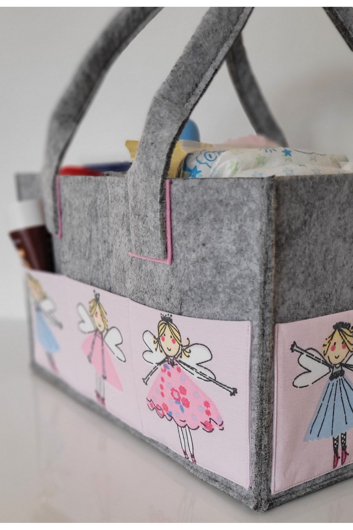 Handmade Multi-Purpose Felt Mother Baby Care And Organizer Bag Functional Organizer