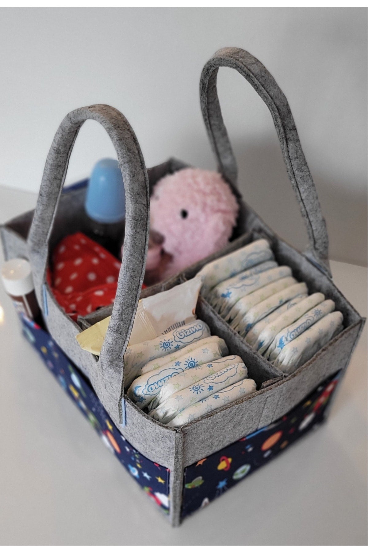 Handmade Multi-Purpose Felt Mother Baby Care And Organizer Bag Functional Organizer