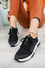 Black - Knitwear Sports Shoes for Daily Use