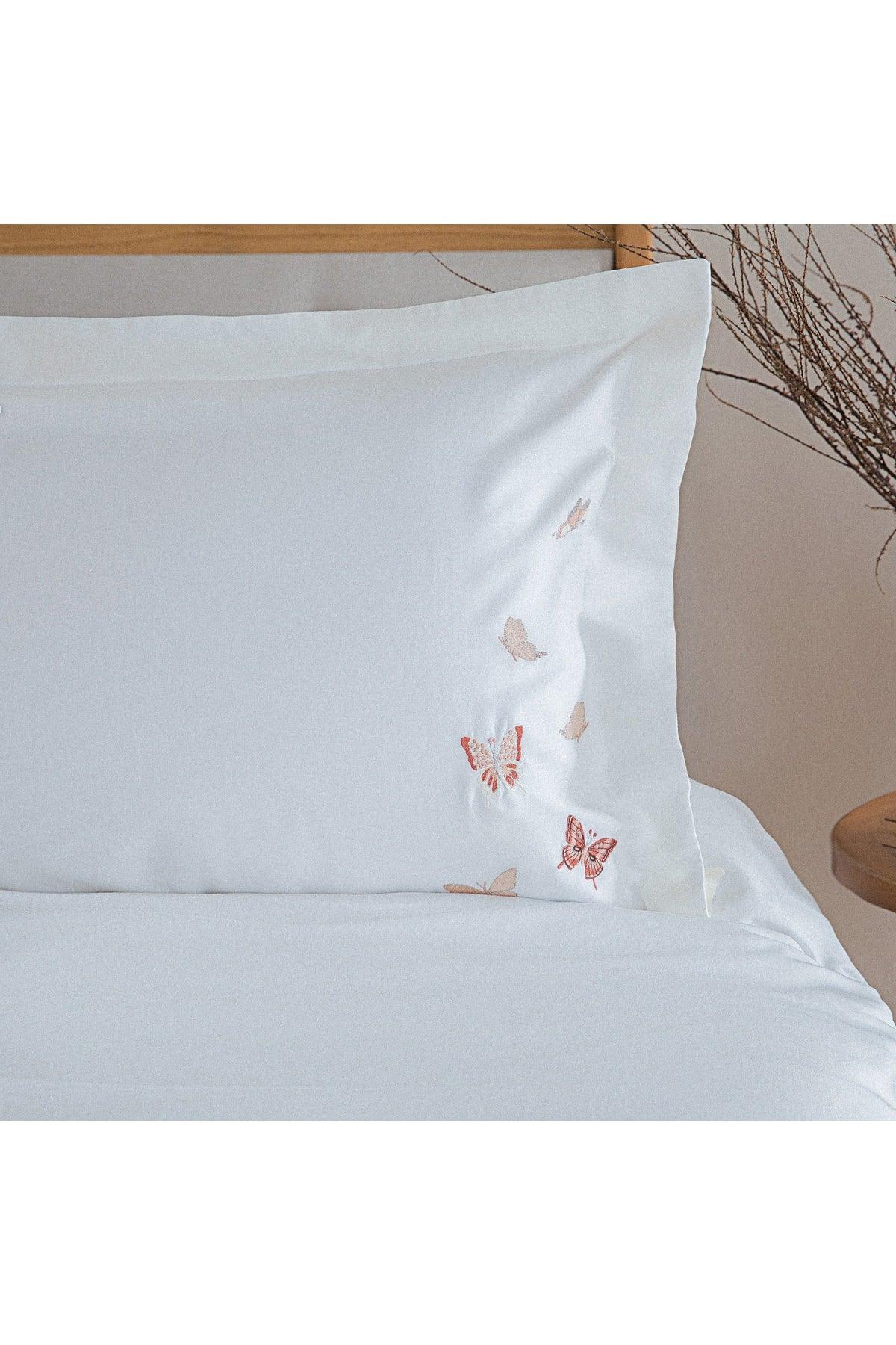 Butterfly Double Duvet Cover Set 200x220 cm White - Swordslife