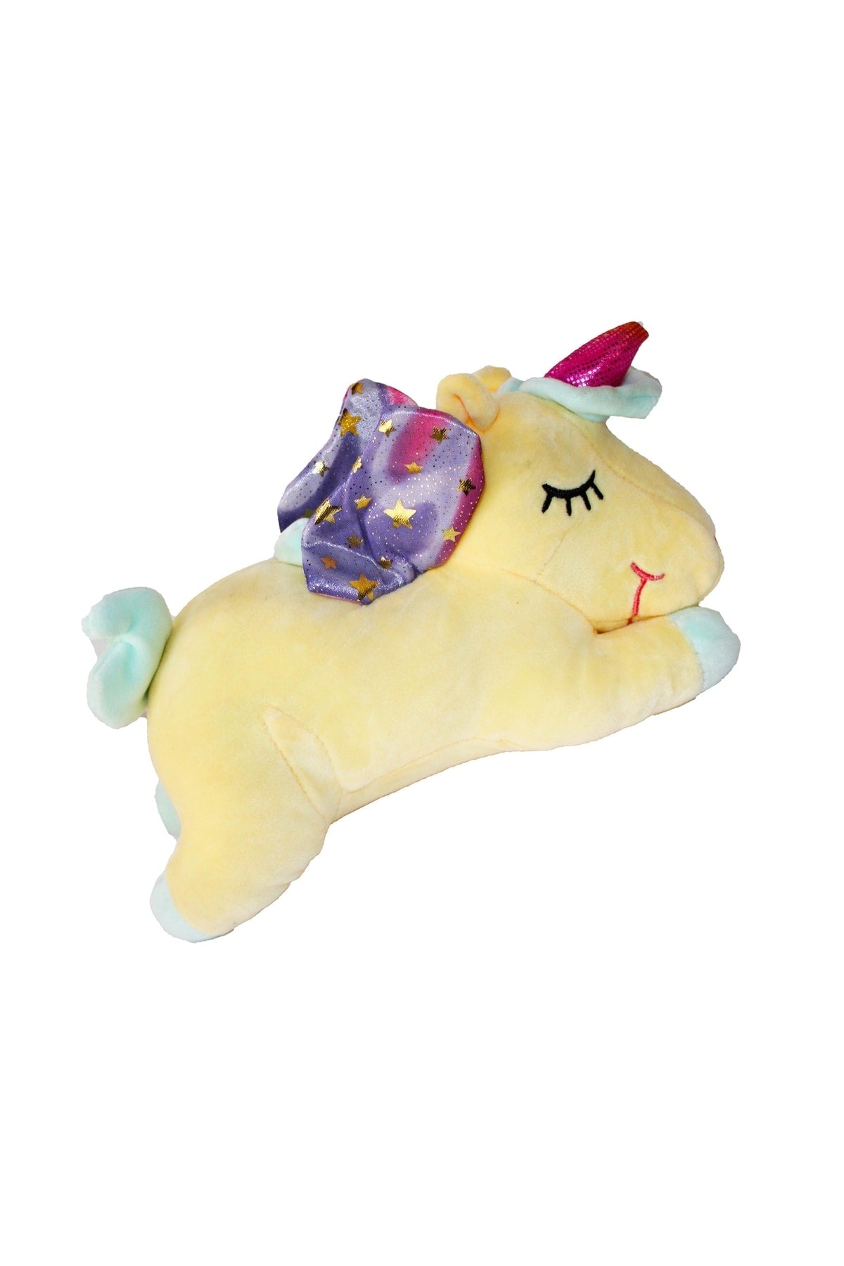 Imported Fabric Cute Star Wings Horned Unicorn Figure Plush Toy Play & Sleep Companion 28 Cm.