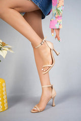 Women's Nude Heeled Shoes Plain New Model Classic Shoe Dabanlı Ayaqqabı Model - Swordslife