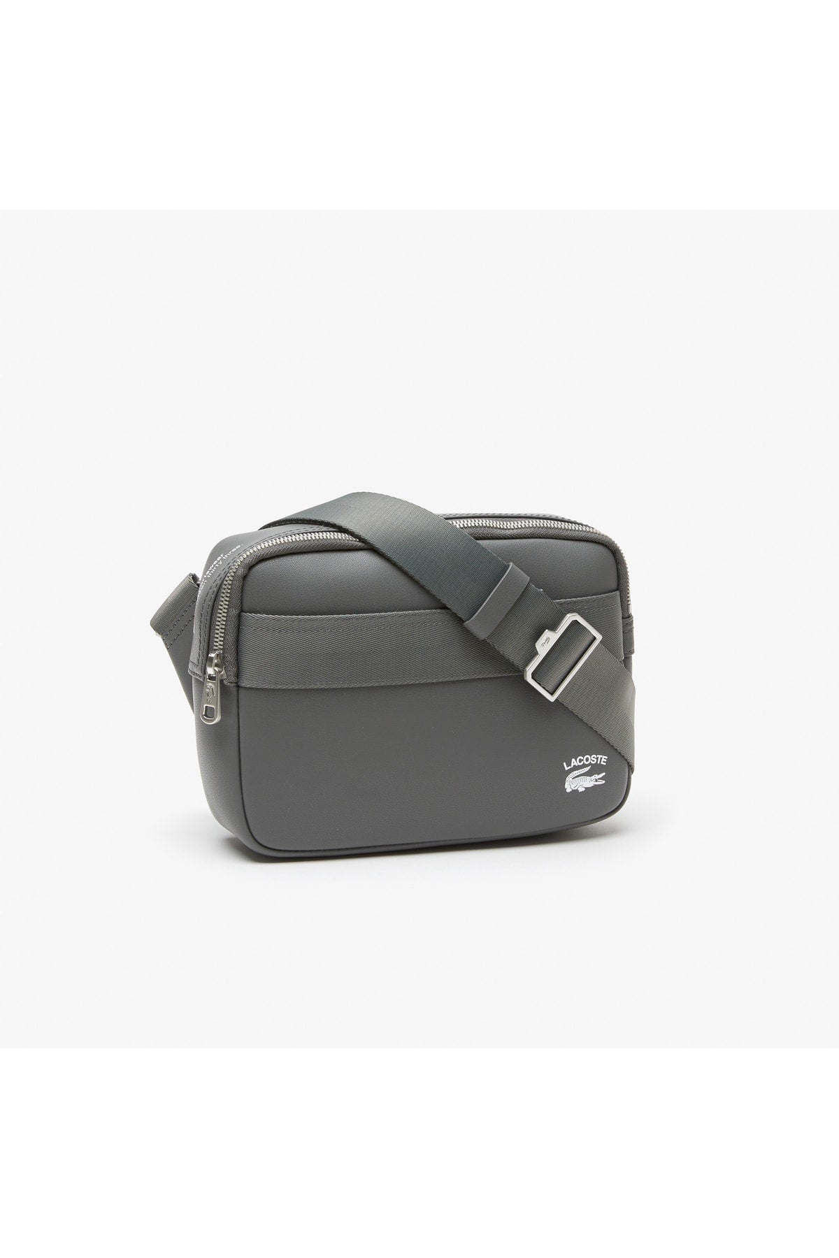 Men's Leather Printed Gray Messenger Bag