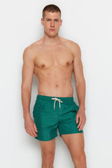 Green Men's Garnish Standard Length Swimwear Marine Shorts TMNSS20DS0022